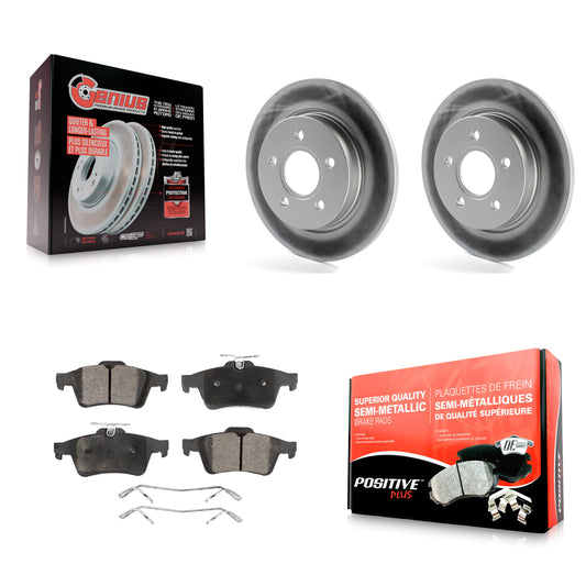 [Arrière] Kit de disque (revêtu) et plaquette (semi-métallique) de frein pour Ford Focus KGF-101283