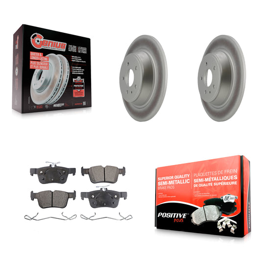 [Arrière] Kit de disque (revêtu) et plaquette (semi-métallique) de frein pour Ford Fusion Escape Lincoln MKC MKZ MKX Continental KGF-101290