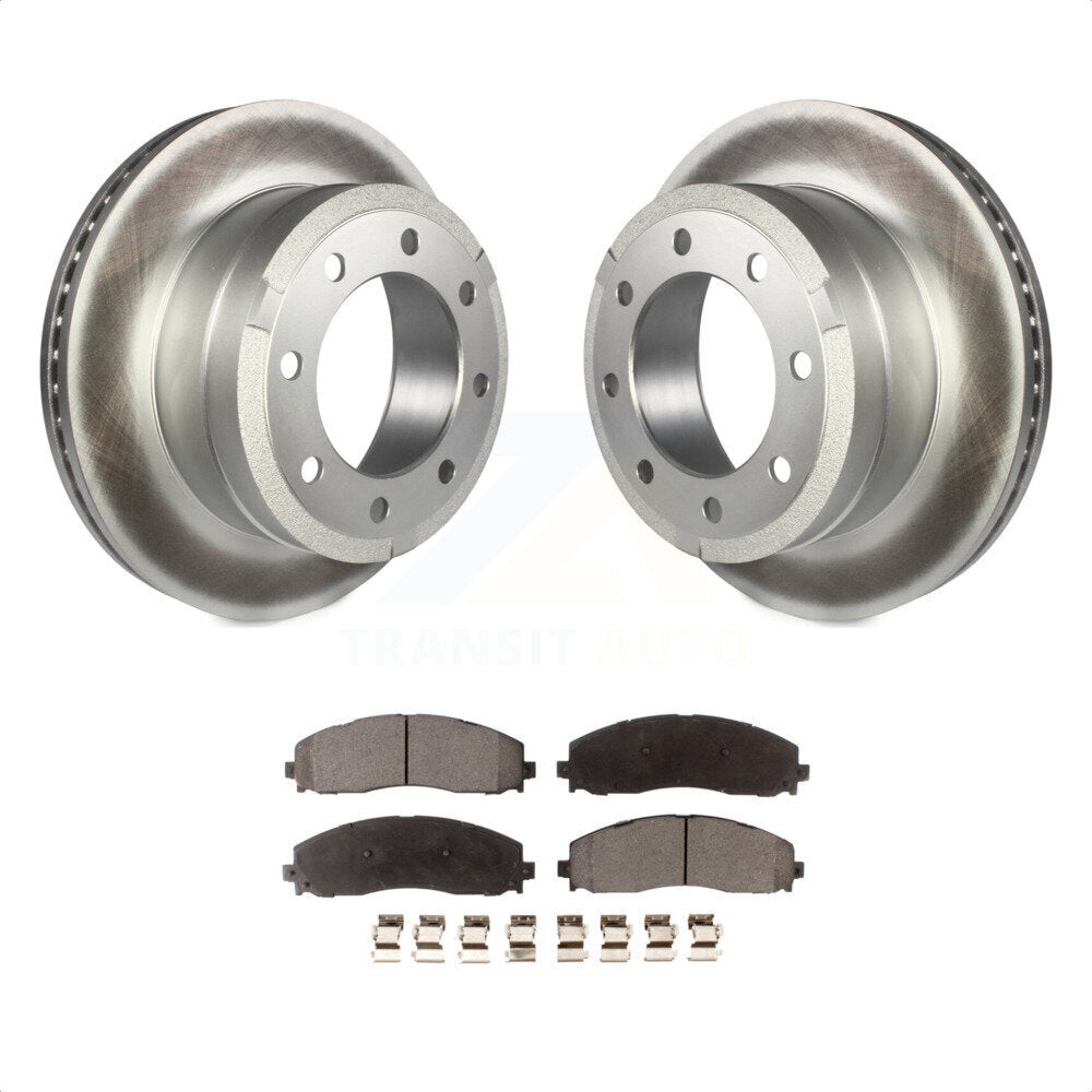 [Arrière] Kit de disque (revêtu) et plaquette (semi-métallique) de frein pour Ford F-250 Super Duty F-350 KGF-101291 par Transit Auto