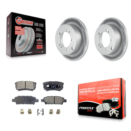 [Arrière] Kit de disque (revêtu) et plaquette (semi-métallique) de frein pour Mitsubishi Lancer Outlander KGF-101297
