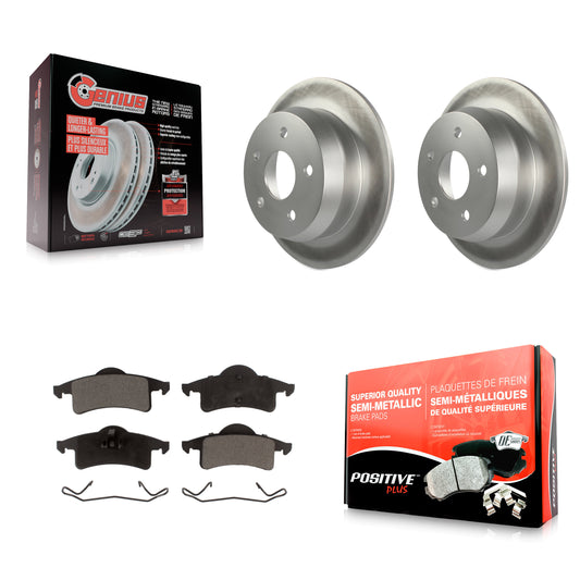 [Arrière] Kit de disque (revêtu) et plaquette (semi-métallique) de frein pour 1999-2004 Jeep Grand Cherokee KGF-101301