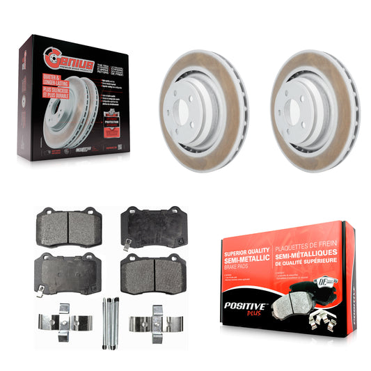 [Arrière] Kit de disque (revêtu) et plaquette (semi-métallique) de frein pour Dodge Charger Chrysler 300 Challenger Magnum KGF-101311