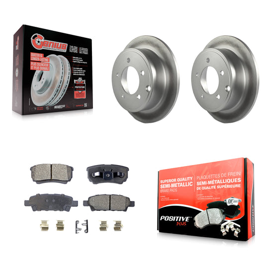 [Arrière] Kit de disque (revêtu) et plaquette (semi-métallique) de frein pour Jeep Dodge Patriot Chrysler Compass Avenger 200 Caliber Sebring Mitsubishi Lancer KGF-101314