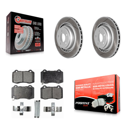 [Arrière] Kit de disque (revêtu) et plaquette (semi-métallique) de frein pour Dodge Charger Chrysler 300 Challenger Magnum KGF-101326