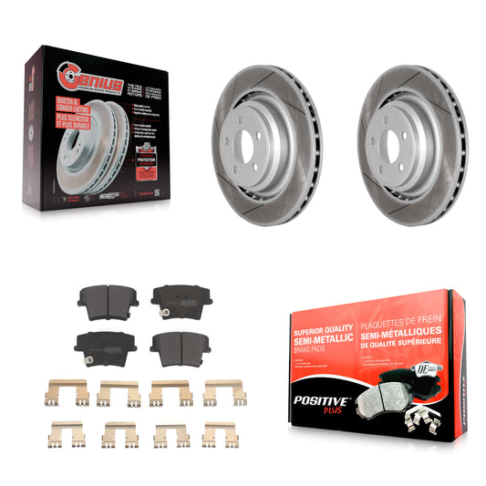 [Arrière] Kit de disque (revêtu) et plaquette (semi-métallique) de frein pour 2015 Dodge Charger R T Scat Pack avec 6.4L KGF-101327