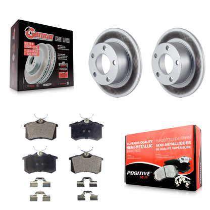 [Arrière] Kit de disque (revêtu) et plaquette (semi-métallique) de frein pour Volkswagen Passat Audi A6 KGF-101343