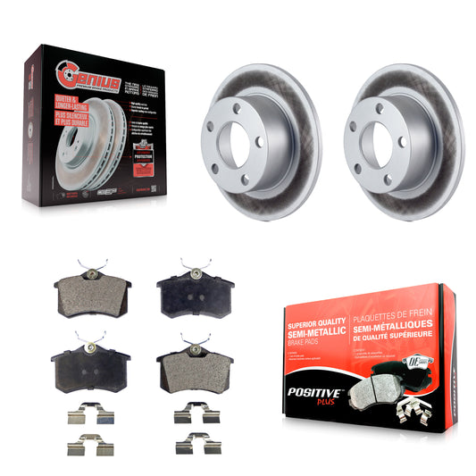 [Arrière] Kit de disque (revêtu) et plaquette (semi-métallique) de frein pour Volkswagen Passat Audi A6 KGF-101343