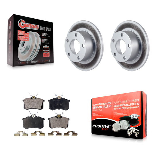 [Arrière] Kit de disque (revêtu) et plaquette (semi-métallique) de frein pour Volkswagen Passat Audi A6 KGF-101344