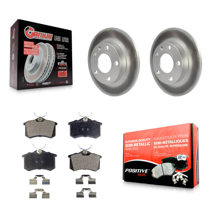 [Arrière] Kit de disque (revêtu) et plaquette (semi-métallique) de frein pour Audi A4 S4 avec 245mm Diameter Rotor KGF-101345