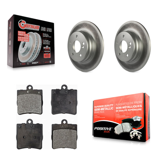 [Arrière] Kit de disque (revêtu) et plaquette (semi-métallique) de frein pour 2007-2008 Mercedes-Benz SLK280 avec Sport Package KGF-101353