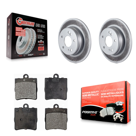 [Arrière] Kit de disque (revêtu) et plaquette (semi-métallique) de frein pour Mercedes-Benz C230 C240 Chrysler Crossfire SLK230 SLK320 SLK280 C280 SLK300 KGF-101355