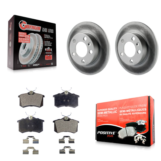 [Arrière] Kit de disque (revêtu) et plaquette (semi-métallique) de frein pour 2007-2010 Volkswagen Beetle KGF-101356