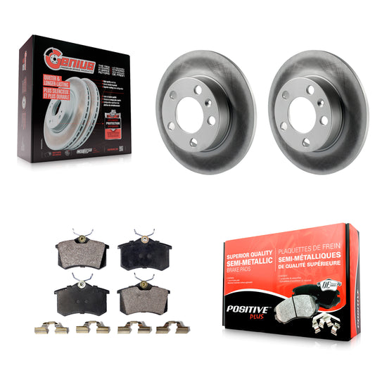 [Arrière] Kit de disque (revêtu) et plaquette (semi-métallique) de frein pour Volkswagen Jetta Beetle Golf Audi TT City KGF-101357