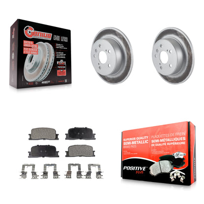 [Arrière] Kit de disque (revêtu) et plaquette (semi-métallique) de frein pour 2001-2003 Toyota Highlander AWD KGF-101359
