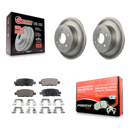 [Arrière] Kit de disque (revêtu) et plaquette (semi-métallique) de frein pour Nissan Altima Sentra Maxima Juke KGF-101366