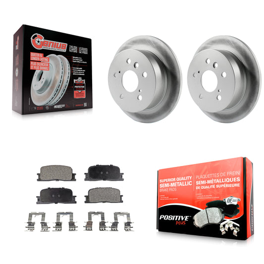 [Arrière] Kit de disque (revêtu) et plaquette (semi-métallique) de frein pour Toyota Camry Lexus ES330 ES300 KGF-101369