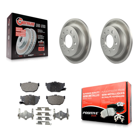 [Arrière] Kit de disque (revêtu) et plaquette (semi-métallique) de frein pour 2003-2008 Hyundai Tiburon KGF-101370