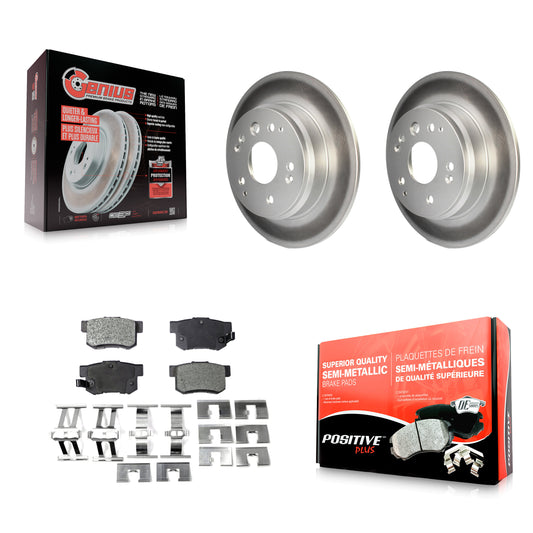 [Arrière] Kit de disque (revêtu) et plaquette (semi-métallique) de frein pour Acura TL Honda Element KGF-101381