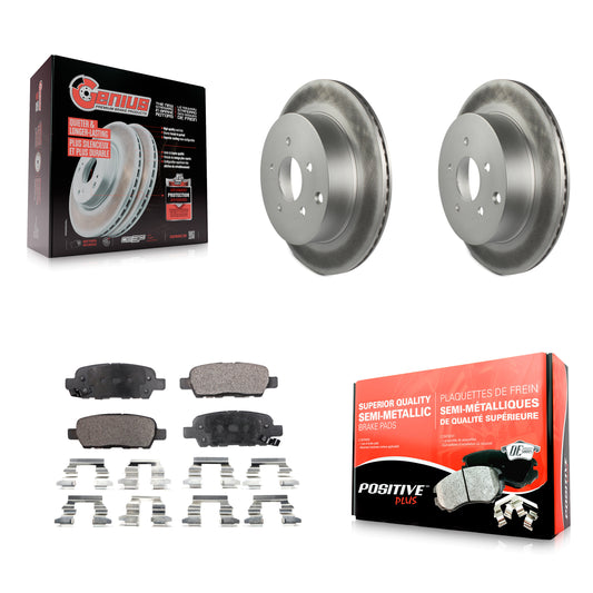 [Arrière] Kit de disque (revêtu) et plaquette (semi-métallique) de frein pour Nissan Murano INFINITI Pathfinder QX60 Q50 Quest FX35 JX35 Q60 M37 QX70 Q70 Q70L FX45 FX37 M56 M35h KGF-101383