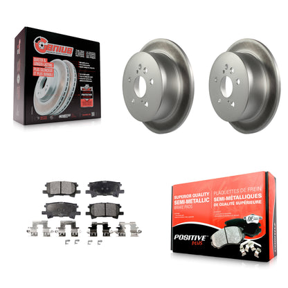 [Arrière] Kit de disque (revêtu) et plaquette (semi-métallique) de frein pour Lexus Toyota Highlander RX350 RX330 RX400h KGF-101392