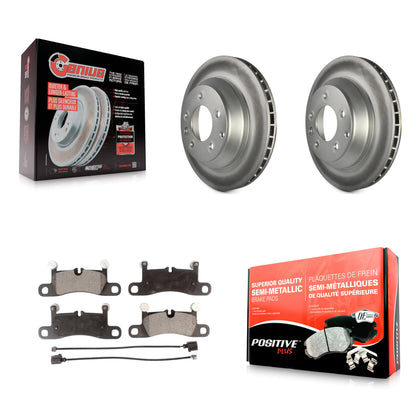 [Arrière] Kit de disque (revêtu) et plaquette (semi-métallique) de frein pour Porsche Cayenne Volkswagen Touareg KGF-101394