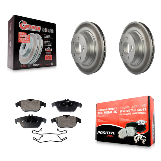 [Arrière] Kit de disque (revêtu) et plaquette (semi-métallique) de frein pour Mercedes-Benz GLK350 E350 GLK250 KGF-101396