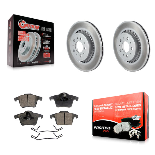 [Arrière] Kit de disque (revêtu) et plaquette (semi-métallique) de frein pour 2003-2014 Volvo XC90 KGF-101398