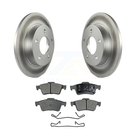 [Arrière] Kit de disque (revêtu) et plaquette (semi-métallique) de frein pour 2004-2005 Mazda 3 2.0L KGF-101400 par Transit Auto