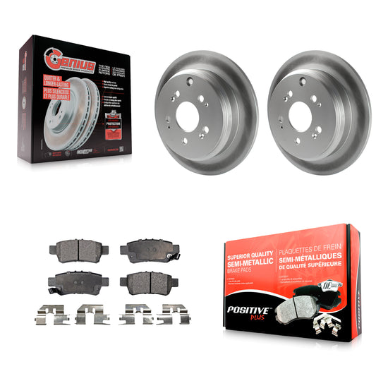 [Arrière] Kit de disque (revêtu) et plaquette (semi-métallique) de frein pour 2005-2010 Honda Odyssey KGF-101402