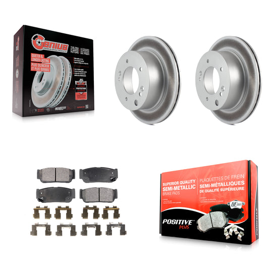 [Arrière] Kit de disque (revêtu) et plaquette (semi-métallique) de frein pour 2003-2006 Kia Sorento KGF-101405