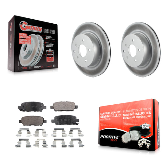 [Arrière] Kit de disque (revêtu) et plaquette (semi-métallique) de frein pour Nissan INFINITI Maxima G37 G35 M35 370Z 350Z QX50 EX35 G25 M45 Q40 EX37 Z KGF-101410