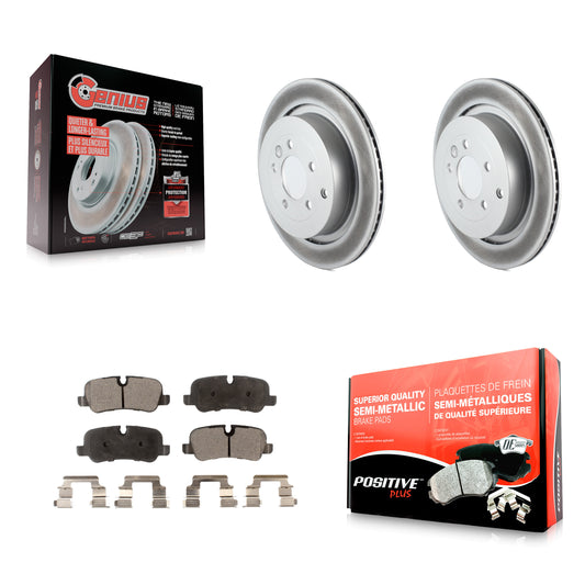 [Arrière] Kit de disque (revêtu) et plaquette (semi-métallique) de frein pour Land Rover Range Sport LR4 LR3 KGF-101413