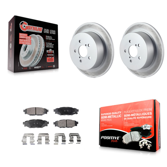 [Arrière] Kit de disque (revêtu) et plaquette (semi-métallique) de frein pour Subaru Outback Legacy KGF-101417