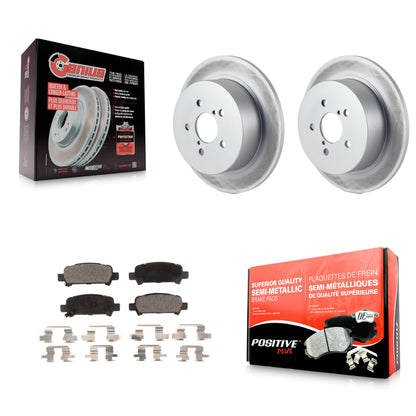 [Arrière] Kit de disque (revêtu) et plaquette (semi-métallique) de frein pour 2008-2009 Subaru Legacy 3.0L avec 17" Factory Wheels KGF-101418