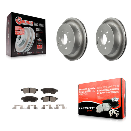 [Arrière] Kit de disque (revêtu) et plaquette (semi-métallique) de frein pour Nissan Frontier Xterra Suzuki Equator KGF-101419