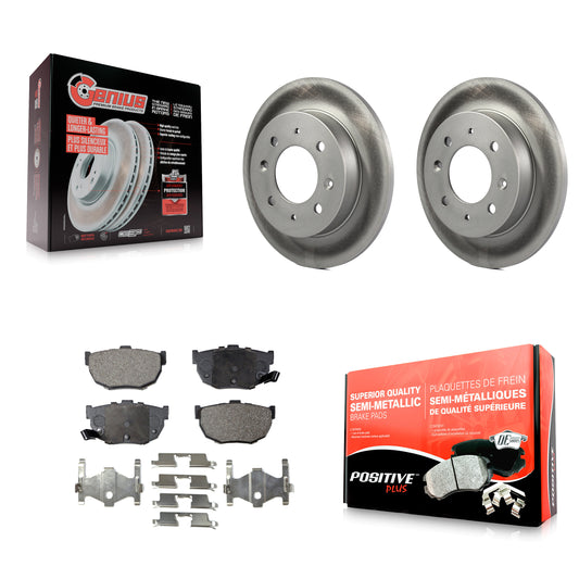[Arrière] Kit de disque (revêtu) et plaquette (semi-métallique) de frein pour Kia Spectra Spectra5 KGF-101422