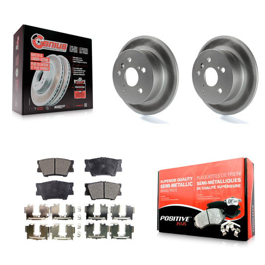 [Arrière] Kit de disque (revêtu) et plaquette (semi-métallique) de frein pour Toyota Camry Lexus ES350 Avalon KGF-101439