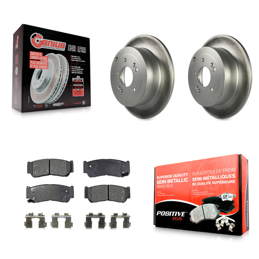 [Arrière] Kit de disque (revêtu) et plaquette (semi-métallique) de frein pour 2007-2009 Hyundai Santa Fe KGF-101444