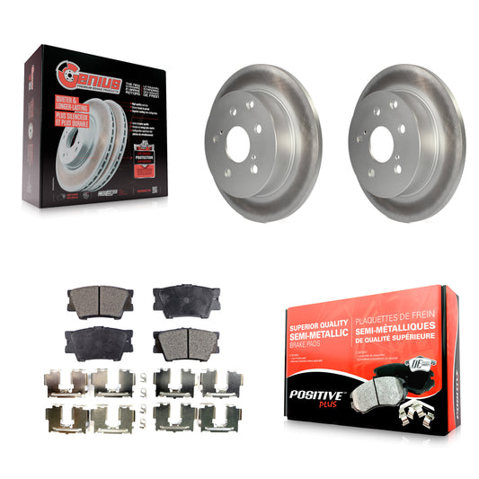 [Arrière] Kit de disque (revêtu) et plaquette (semi-métallique) de frein pour Toyota RAV4 Lexus HS250h KGF-101445
