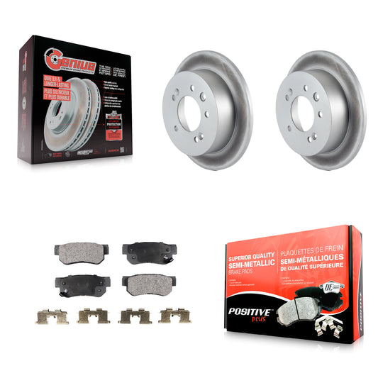 [Arrière] Kit de disque (revêtu) et plaquette (semi-métallique) de frein pour Hyundai Elantra KGF-101454