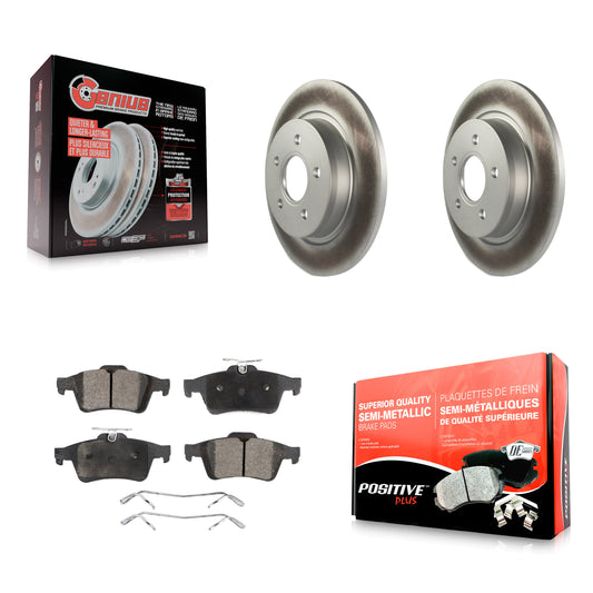 [Arrière] Kit de disque (revêtu) et plaquette (semi-métallique) de frein pour Volvo S40 C70 C30 V50 KGF-101458