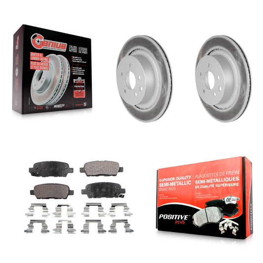 [Arrière] Kit de disque (revêtu) et plaquette (semi-métallique) de frein pour INFINITI G37 G35 Q60 KGF-101460