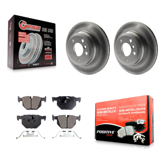 [Arrière] Kit de disque (revêtu) et plaquette (semi-métallique) de frein pour BMW X5 X6 KGF-101465