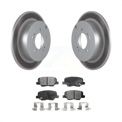 [Arrière] Kit de disque (revêtu) et plaquette (semi-métallique) de frein pour 2013 Mitsubishi Outlander 3.0L KGF-101467 par Transit Auto