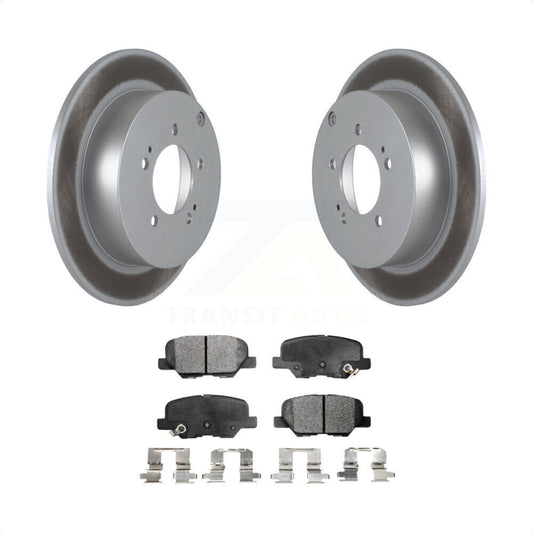 [Arrière] Kit de disque (revêtu) et plaquette (semi-métallique) de frein pour 2013 Mitsubishi Outlander 3.0L KGF-101467 par Transit Auto