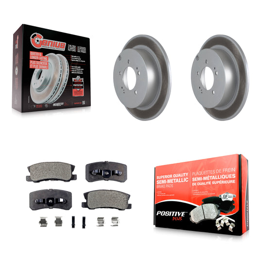 [Arrière] Kit de disque (revêtu) et plaquette (semi-métallique) de frein pour Mitsubishi Lancer Outlander KGF-101468