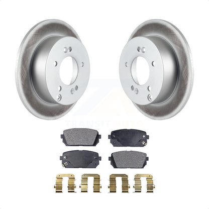 [Arrière] Kit de disque (revêtu) et plaquette (semi-métallique) de frein pour 2007-2012 Kia Rondo KGF-101469 par Transit Auto