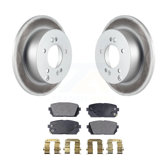 [Arrière] Kit de disque (revêtu) et plaquette (semi-métallique) de frein pour 2007-2012 Kia Rondo KGF-101469 par Transit Auto
