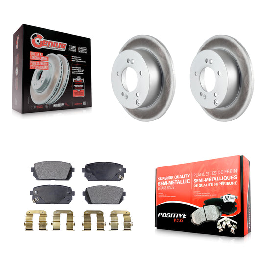 [Arrière] Kit de disque (revêtu) et plaquette (semi-métallique) de frein pour 2007-2012 Kia Rondo KGF-101469