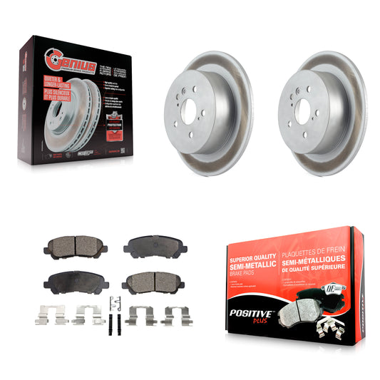 [Arrière] Kit de disque (revêtu) et plaquette (semi-métallique) de frein pour 2008-2013 Toyota Highlander KGF-101476